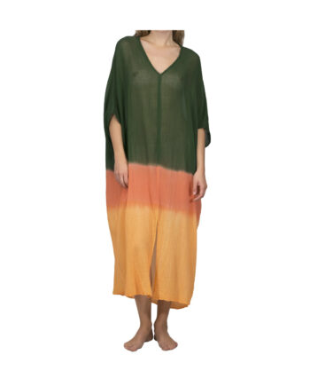CHILABA CENTRAL DIP DYE KAKI AMBAS