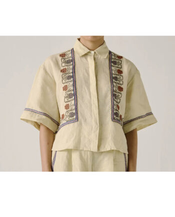CAMISA AVA BORDADA CORD